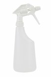 Sprayflacon met sprayer, schaalverdeling en pictogram 600 ml transparant