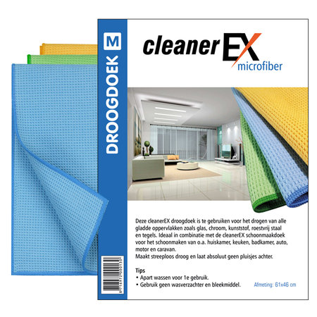 Droogdoek 61x46 cm CleanerEX grijs