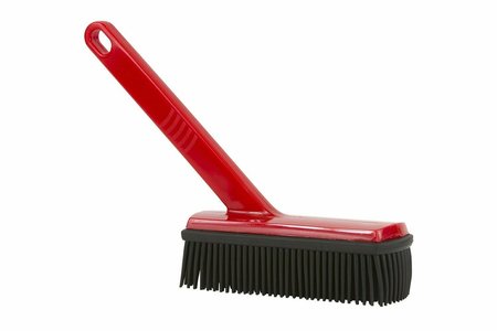 Interieur- en kleidingborstel rubber met greep 15 cm breed