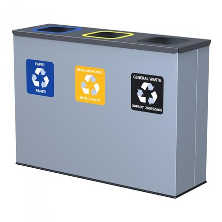 Eko Stations afvalscheiding 3 x 60 liters (sticker los geleverd)
