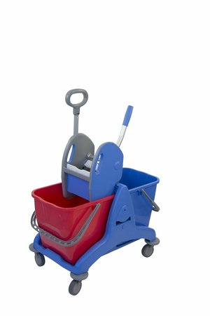 Mopwagen kunststof met handgreep 2 x 25 liter inclusief pers