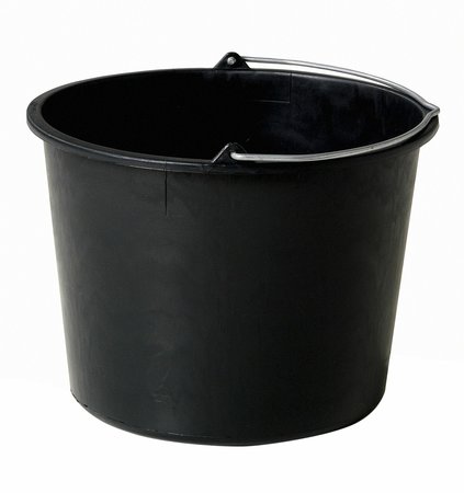 Bouwemmer zwart 12 liter