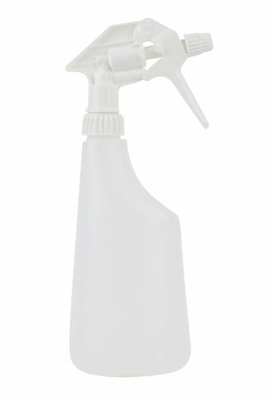 Sprayflacon met sprayer, schaalverdeling en pictogram 600 ml transparant
