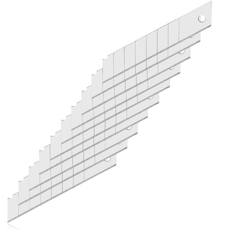 Afbreekmes 18 mm navulling set van 10 stuks