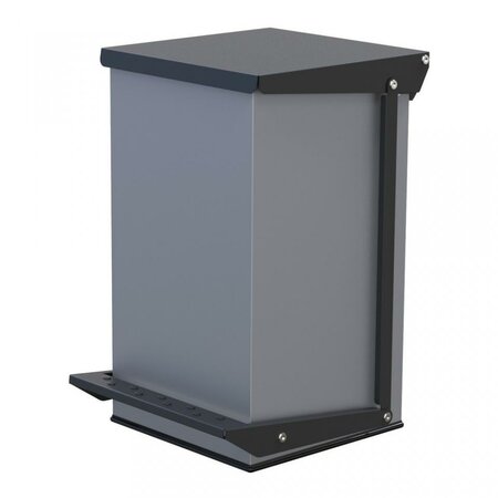 Sherman industriële pedaalemmer 2 x 25 liter afvalscheiding 55x40x34 cm