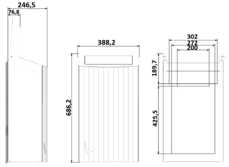 Wings afvalbak 56 liter gesloten