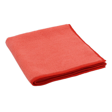Microvezeldoek 38x38 cm gerecycled microvezel 5 stuks rood