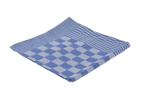 Theedoek blok ca. 65x65 cm set à 6 stuks blauw