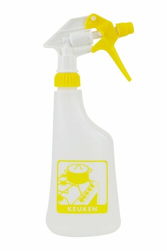 Sprayflacon met sprayer, schaalverdeling en pictogram 600 ml keuken