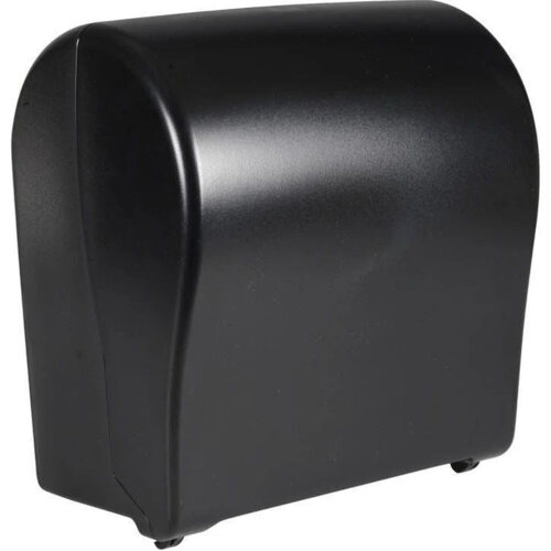 Compact Autocut Dispenser – Zwart – Gerecycled kunststof – Voor handdoekrollen tot Ø19,5 cm