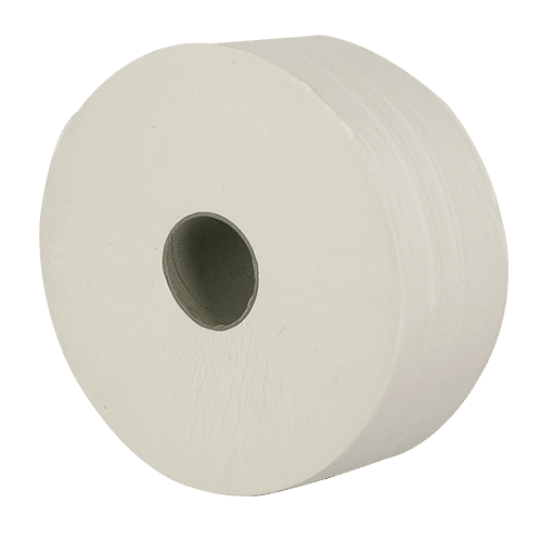 Jumbo Toiletrol – 2-laags – 380 meter – 100% Cellulose – Wit – Verpakt per 6 rollen