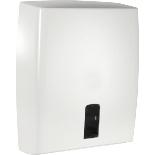 Classic Midi Handdoekdispenser – Wit – Gerecycled kunststof – Voor V- en Z-vouw papier