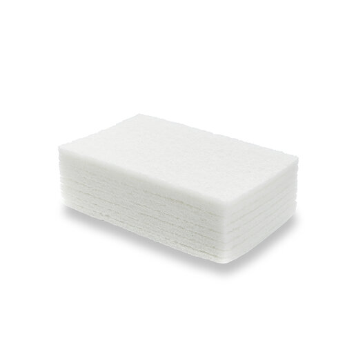 Schuurvlies ChiaMo.nl wit 230 × 150 mm – 10 stuks