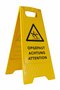 Waarschuwingsbord gladde vloer hoogte 60 cm