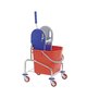 Mopwagen met pers chroom met pers 1x25 liter