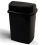 Afvalbak met swingdeksel 24 liter zwart