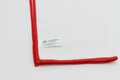 Microvezeldoek 38x38 cm gerecycled microvezel 5 stuks wit met rode rand